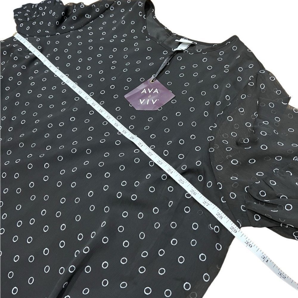 Ava & Viv bell sleeve blouse sheer black size 3X - Picture 9 of 12